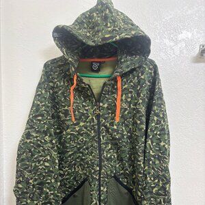 LRG Lifted research Group camo hoodie jacket XL green NEW